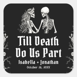 ハロウィン スケルトン Till Death Do Us Part ウェディング スクエアシール