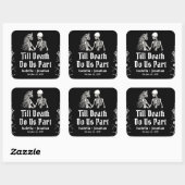 ハロウィン スケルトン Till Death Do Us Part ウェディング スクエアシール (シート)