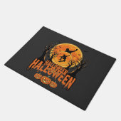 ハロウィン スケートボード 月 デザイン ハロウィン ドアマット (アングル)