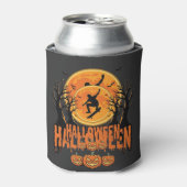 ハロウィン スケートボード 月 デザイン ハロウィン 缶クーラー (缶正面)