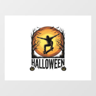 ハロウィン スケートボード 月 ビンテージ ベクター デザイン 1 ウィンドウサイン