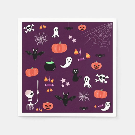 ハロウィン スタンダードカクテルナプキン (正面)