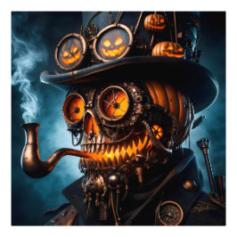 ハロウィン スチームパンク ゴシック ジャック・オ・ランタン フォトプリント           
