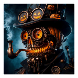 ハロウィン スチームパンク ゴシック ジャック・オ・ランタン ポスター