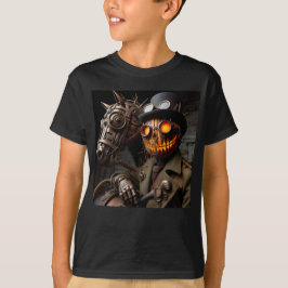 ハロウィン スチームパンク ジャック・オ・ランタン 乗馬 Tシャツ