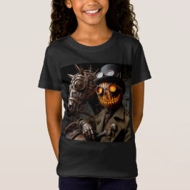 ハロウィン スチームパンク ジャック・オ・ランタン 乗馬 Tシャツ