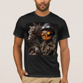 ハロウィン スチームパンク ジャック・オ・ランタン 乗馬 Tシャツ