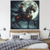 ハロウィン スチームパンク 首なし騎士 キャンバスプリント (インサイチュ (寝室))
