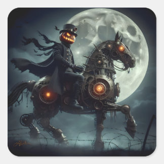 ハロウィン スチームパンク 首なし騎士 スクエアシール