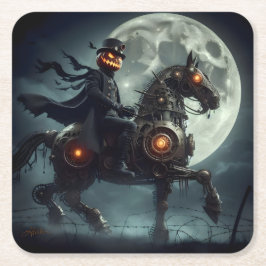 ハロウィン スチームパンク 首なし騎士 スクエアペーパーコースター