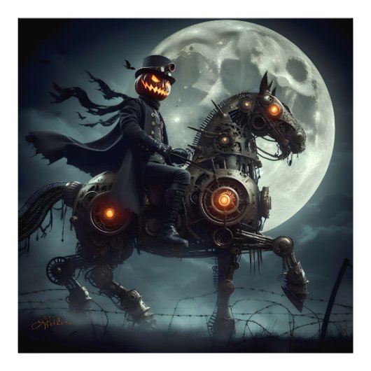 ハロウィン スチームパンク 首なし騎士 フォトプリント (正面)