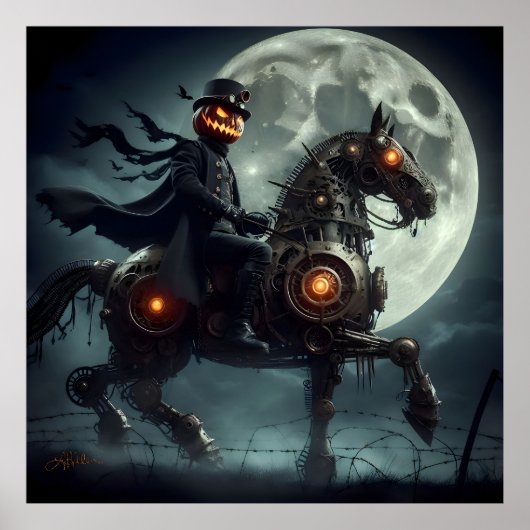 ハロウィン スチームパンク 首なし騎士 ポスター (正面)
