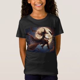 ハロウィン スチームパンク 魔女 月夜の飛行 Tシャツ