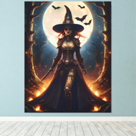 ハロウィン スチームパンク 魔法使いの森 キャンバスプリント