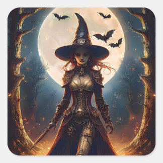 ハロウィン スチームパンク 魔法使いの森 スクエアシール