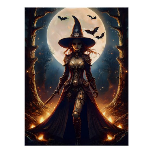 ハロウィン スチームパンク 魔法使いの森 ポスター (正面)