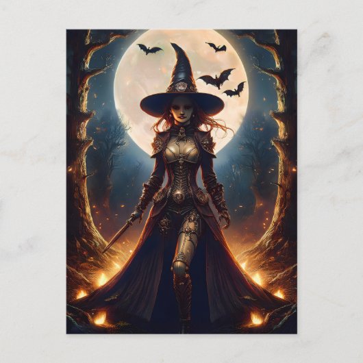 ハロウィン スチームパンク 魔法使いの森 ポストカード (正面)