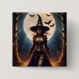 ハロウィン スチームパンク 魔法使いの森 缶バッジ