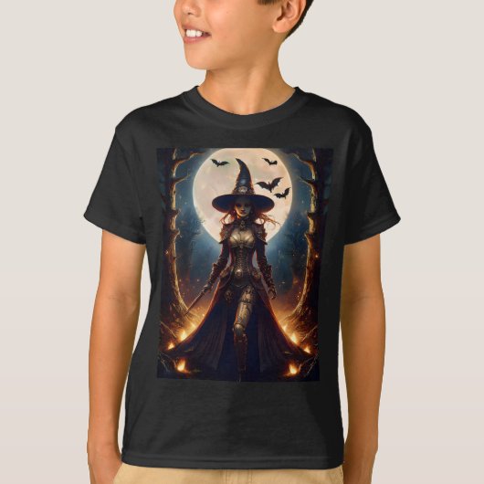ハロウィン スチームパンク 魔法使いの森 Tシャツ (正面)
