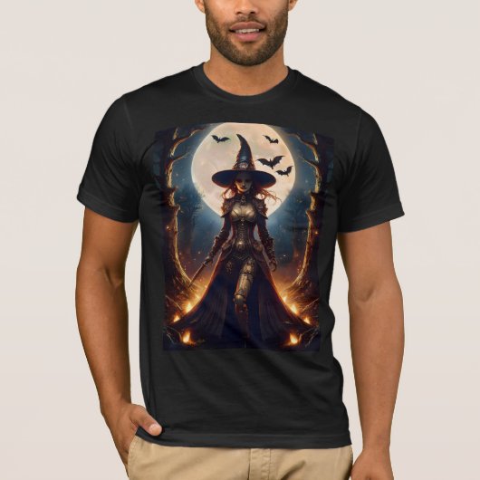 ハロウィン スチームパンク 魔法使いの森 Tシャツ (正面)