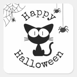 ハロウィン ステッカー かわいい黒猫