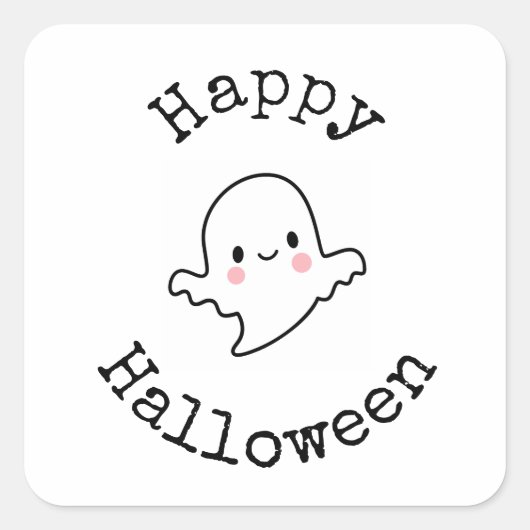 ハロウィン ステッカー かわいい おばけ (正面)