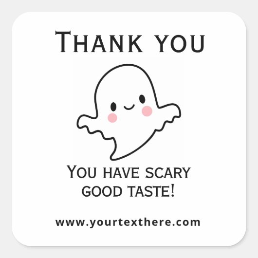 ハロウィン ステッカー かわいい おばけ (正面)