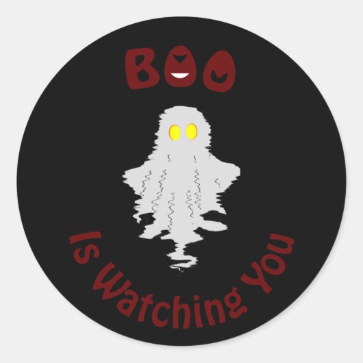 ハロウィン ステッカー | ブーちゃんが監視中 (正面)
