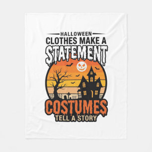 ハロウィン ステートメント コスチューム ビンテージ Tシャツ デザイン フリースブランケット