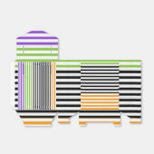 ハロウィン ストライプ 紫 緑 黒 オレンジ フェイバーボックス (折り畳みなし)