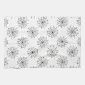 ハロウィン，スパイダーウェブ，トリックまたは治療，ブー キッチンタオル (横)