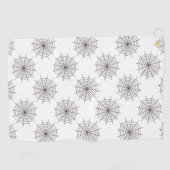 ハロウィン，スパイダーウェブ，トリックまたは治療，ブー ゴルフタオル (横)