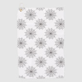 ハロウィン，スパイダーウェブ，トリックまたは治療，ブー ゴルフタオル (正面)