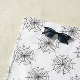 ハロウィン，スパイダーウェブ，トリックまたは治療，ブー ビーチタオル