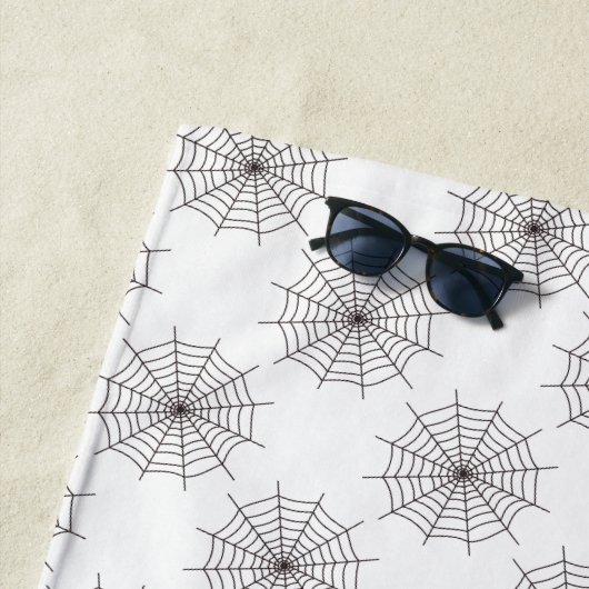 ハロウィン，スパイダーウェブ，トリックまたは治療，ブー ビーチタオル (インサイチュ)