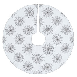 ハロウィン，スパイダーウェブ，トリックまたは治療，ブー ブラッシュドポリエステルツリースカート