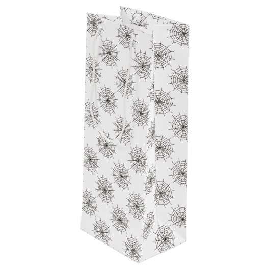 ハロウィン，スパイダーウェブ，トリックまたは治療，ブー ワインギフトバッグ (裏面アングル)