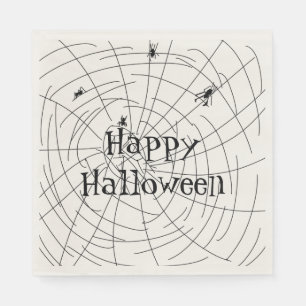 ハロウィン スパイダーウェブ ドゥードル イラスト スタンダードランチョンナプキン