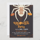 ハロウィン スパイダーウェブ 大人のハロウィンコスチュームパーティー 招待状 (正面)