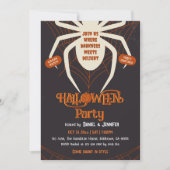 ハロウィン スパイダーウェブ 大人のハロウィンコスチュームパーティー 招待状 (正面)