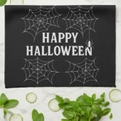 ハロウィン スパイダーウェブ 愉快なハロウィーン キッチンタオル (折り畳み)