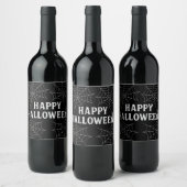 ハロウィン スパイダーウェブ 愉快なハロウィーン ワインラベル (ボトル)
