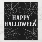 ハロウィン スパイダーウェブ 愉快なハロウィーン ワインラベル (シングルラベル)