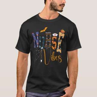 ハロウィン スパイダー 看護師 かわいい 健康 医療従事者 デザイン Tシャツ