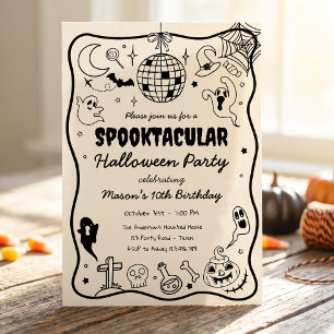 ハロウィン スプタクラ コスチューム キッズ 誕生日パーティー 招待状