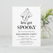 ハロウィン スプーキー おばけ コスプレ パーティー 大人用 招待状 (スタンド正面)