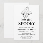 ハロウィン スプーキー おばけ コスプレ パーティー 大人用 招待状 (正面/裏面)