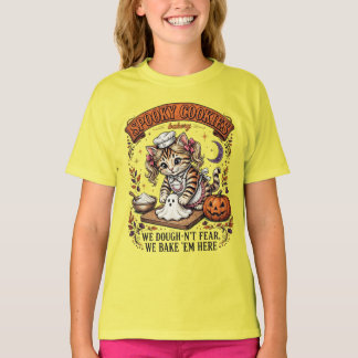ハロウィン スプーキー クッキー キッチン かわいい 子猫 PNG Tシャツ