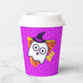 ハロウィン スプーキー ゴースト カップ 紫 紙コップ (裏面)