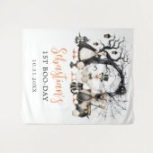 ハロウィン スプーキー ゴース 1歳 誕生日パーティー タペストリー (正面(横))